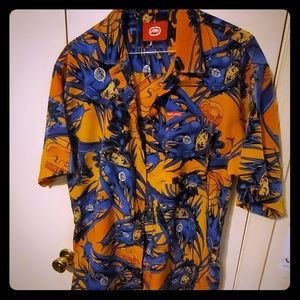 Mr. Fantastic 4 Marvel Ecko L Button Front Shirt
